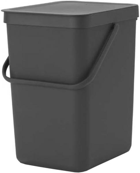 ブラバンシア ゴミ箱 ダストボックス フタ付 ソート＆ゴー コンパクト キッチン周り 25L グレー 129940