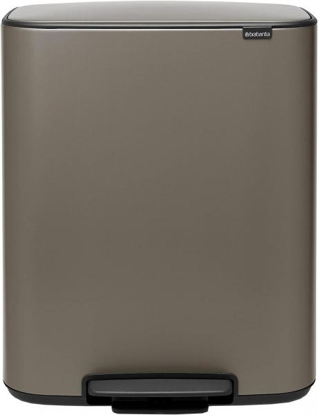ブラバンシア ペダル式ゴミ箱 BO ペダルビン 60L プラチナ ベルギー製 211409