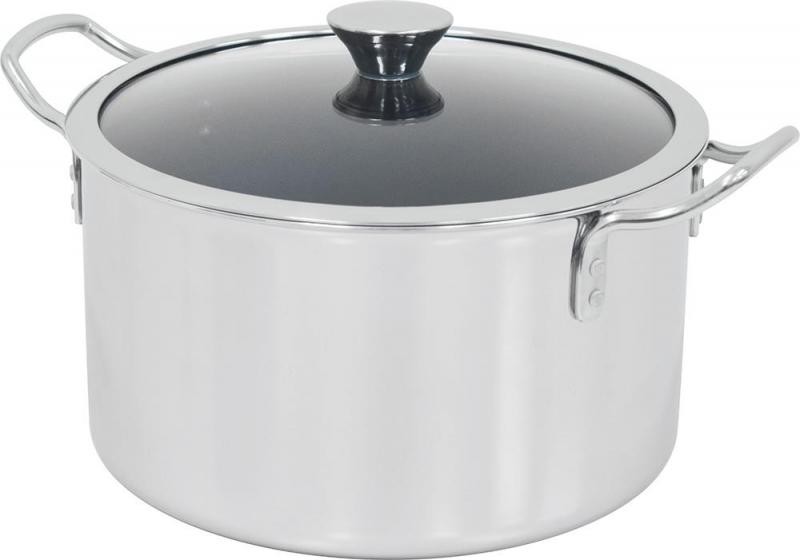 ウルシヤマ金属工業 両手鍋 24cm IH対応 ステンレス製 日本製 IH-デュオ DUO-24W