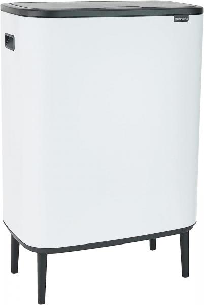 ブラバンシア フタ付きゴミ箱 ホワイト 60L Bo タッチビン ハイ 130205