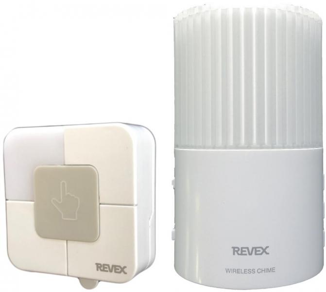 リーベックス（Revex） ワイヤレス チャイム インターホン XPNシリーズ 送受信機セット 防雨型押しボタン 増設用 コンセント式呼び出しチャイム 介護 9種類のLED色 XPN210B