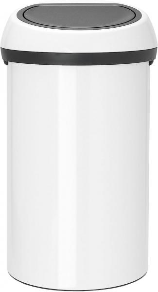 ブラバンシア フタ付きゴミ箱 ホワイト 60L タッチビン 108686
