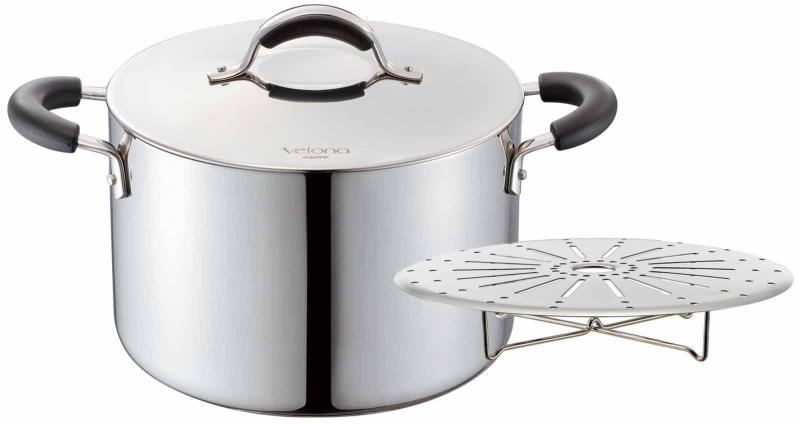 万年 Velona nuovo 兼用鍋 22cm すのこ付き 全面5層構造 IH対応 NV-KY22
