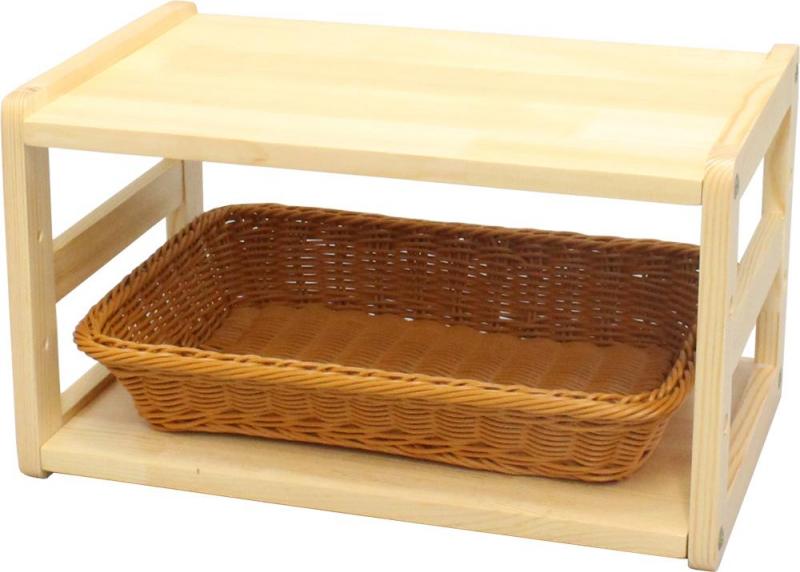 オスマック トースターラック 39.5×5×.5cm ナチュラル 洗えるバスケット付き 天然木のトースターラック TSL-395N 5,315円