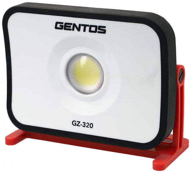 GENTOS（ジェントス） 投光器 LED ワークライト AC電源/USB 充電式（専用充電池） 1700ルーメン ガンツ GZ-320 防水 作業用ライト 屋外 COB 釣り