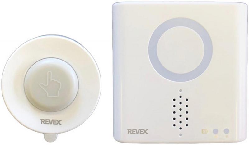 リーベックス（Revex） ワイヤレス チャイム インターホン XPNシリーズ 送受信機セット 防水型押しボタン 増設用 光と音の呼び出しチャイム 飲食店 病院 介護 XPN710A