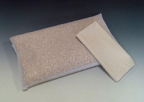 木曽工芸 まくら 日本製 木製 ひのき 角玉 （大） メッシュ袋入 枕カバー付 蒸れにくい