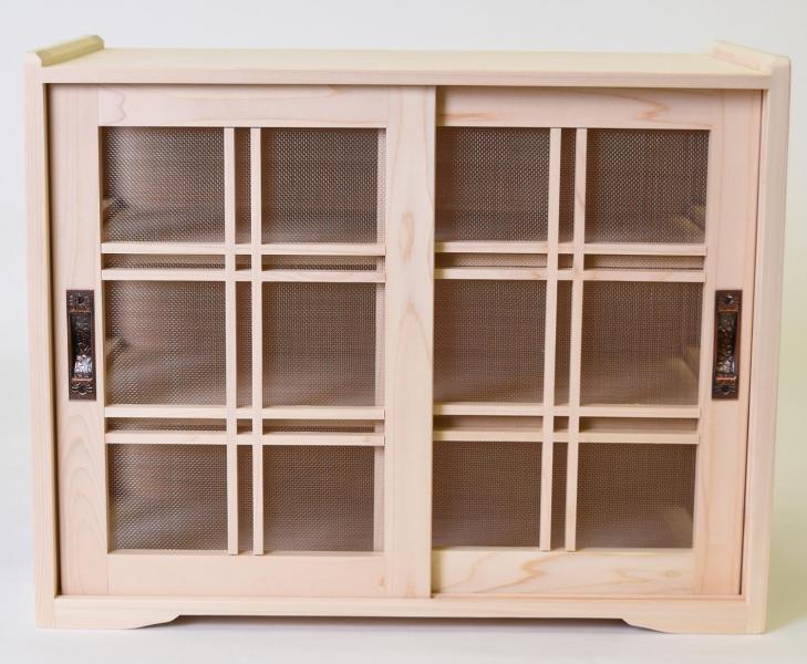 木曽工芸 蝿帳 手造り 総檜蝿帳 日本製 木製 ひのき 横型 幅49×奥29×高さ38cm