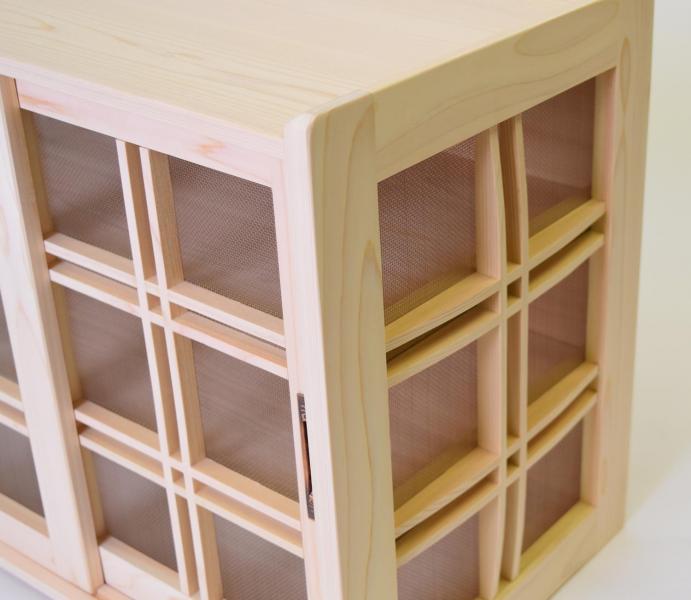 木曽工芸 蝿帳 手造り 総檜蝿帳 日本製 木製 ひのき 横型 幅49×奥29×高さ38cm