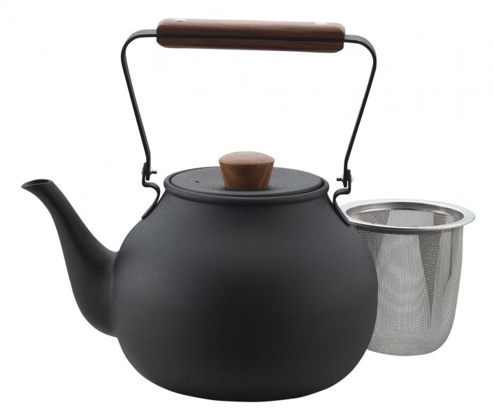 宮崎製作所 茶き 急須 茶こし付き 直火不可 0.7L くろいろ 大 CHA-6