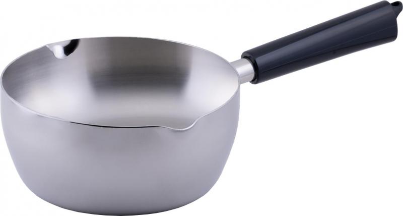 宮崎製作所 オブジェ ゆきひら鍋 18cm アルミコア 日本製 5年保証 IH対応 軽量 OJ-63 シルバー