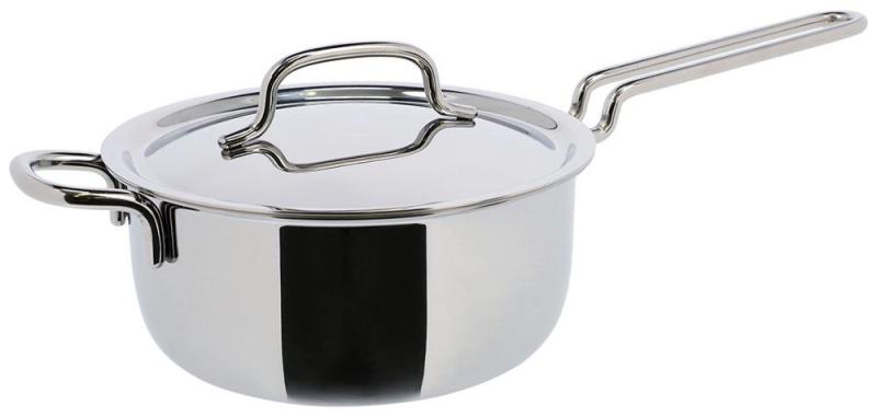 宮崎製作所 ジオ 片手鍋 20cm 日本製 IH対応 オール熱源対応 15年保証 GEO-20N シルバー