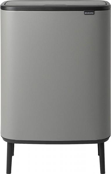 ブラバンシア フタ付きゴミ箱 ミネラルコンクリートグレー 60L Bo タッチビン ハイ 130281