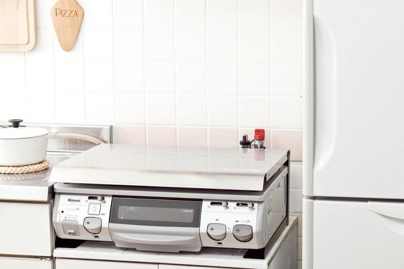 池永鉄工 コンロカバー 油はねガード 両用 日本製 ガス・IH 59.5×43×5cm 調理スペース コンロ 蓋 シルバー IK-10S