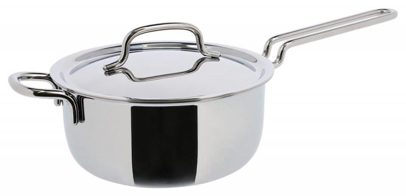 宮崎製作所 ジオ 片手鍋 14cm 日本製 IH対応 オール熱源対応 15年保証 GEO-14N シルバー