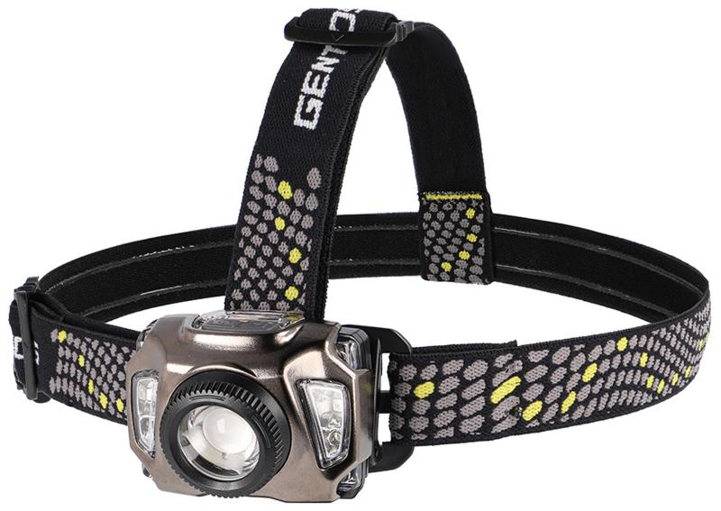 GENTOS（ジェントス） LED ヘッドライト USB充電式 【明るさ670ルーメン/実用点灯2.5時間/耐塵/防滴】 専用充電池または単4形電池3本（別売り）使用 アクスレイ AR-100H