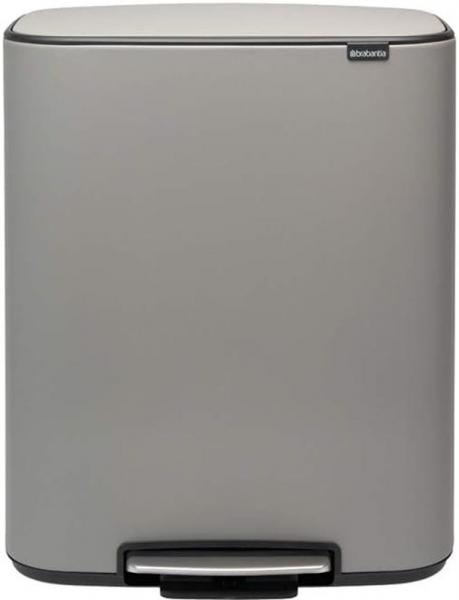 ブラバンシア ペダル式ゴミ箱 BO ペダルビン 2×30L ミネラルコンクリートグレー ベルギー製 211485