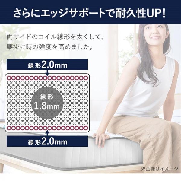 マットレス シングル ポケットコイル 厚さ20cm ホワイト×ブラック マットレス シングル ポケットコイル 厚さ20cm ホワイト×ブラック