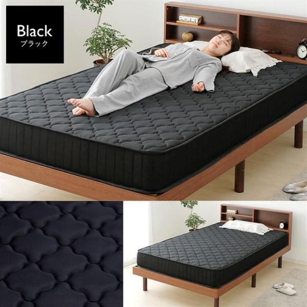 マットレス シングル ポケットコイル 厚さ20cm ホワイト×ブラック マットレス シングル ポケットコイル 厚さ20cm ホワイト×ブラック