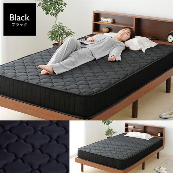 マットレス セミダブル ポケットコイル 厚さ20cm ホワイト×ブラック マットレス セミダブル ポケットコイル 厚さ20cm ホワイト×ブラック
