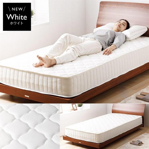 マットレス セミダブル ポケットコイル 厚さ20cm ホワイト×ブラック マットレス セミダブル ポケットコイル 厚さ20cm ホワイト×ブラック