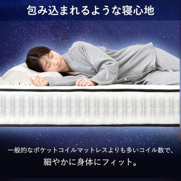 マットレス セミダブル ポケットコイル 厚さ20cm ホワイト×ブラック マットレス セミダブル ポケットコイル 厚さ20cm ホワイト×ブラック
