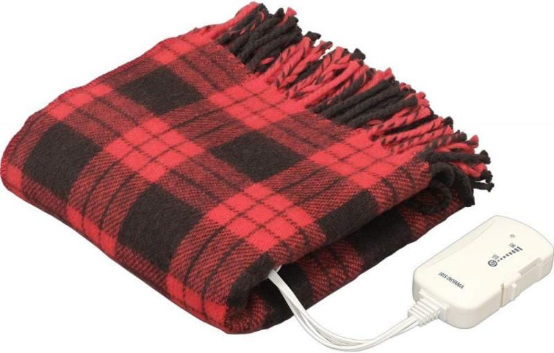 電気毛布 120×80 ひざ掛け ブランケット 省エネ室温センサー付 EBK-1208-ZR 洗える 温度無段階調節 大き目サイズ レッド 7,568円