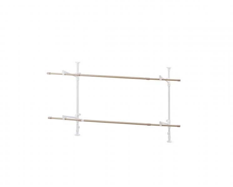 アイリスオーヤマ 木目調窓枠物干し MW-W190N ホワイト