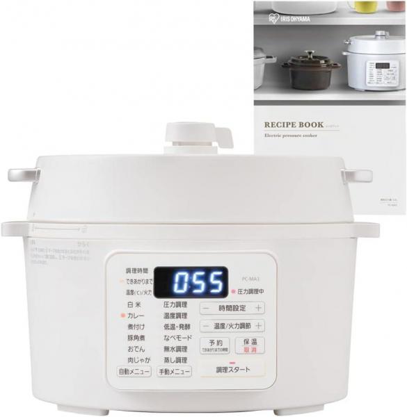 アイリスオーヤマ 電気圧力鍋 3L PC-MA3-W ホワイト 12,051円