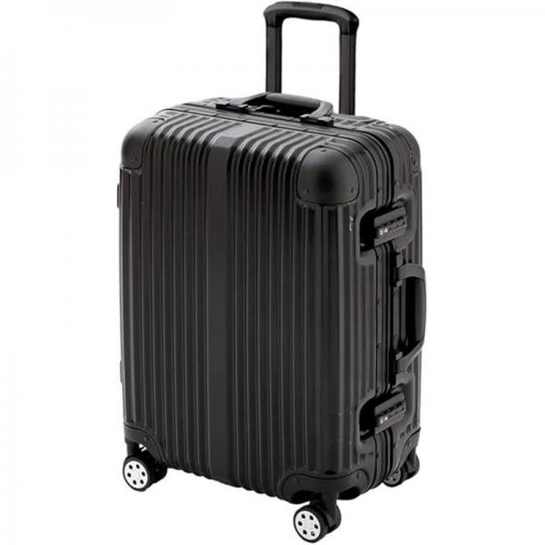 スーツケース Mサイズ アルミフレーム ダブルキャスター APL-M-BK ブラック