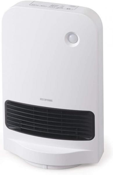 アイリスオーヤマ 人感センサー付 大風量セラミックファンヒーター 首振り JCH-12TDSW1-W ホワイト 8,395円