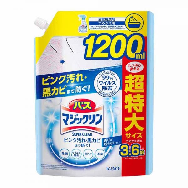 KAO バスマジックリン 泡立ちスプレー つめかえ用 1200ml SC無残香タイプ