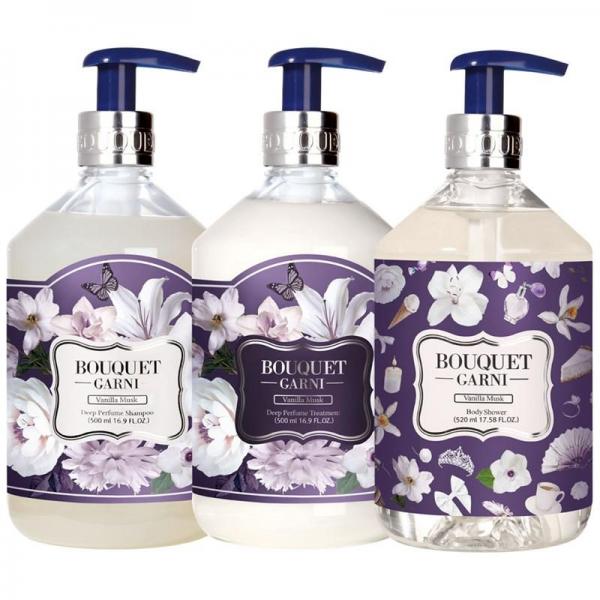 Bouquet Garni シャンプー＋トリートメント＋ボディシャワー バニラムスクの香り 各500ml