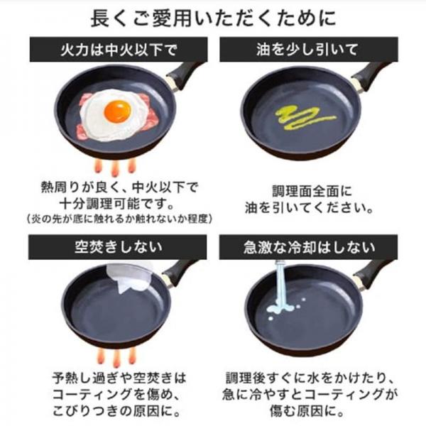 ダイヤモンドコートパン ガス 6点セット PDCG-T6S メタリックバーミリオン