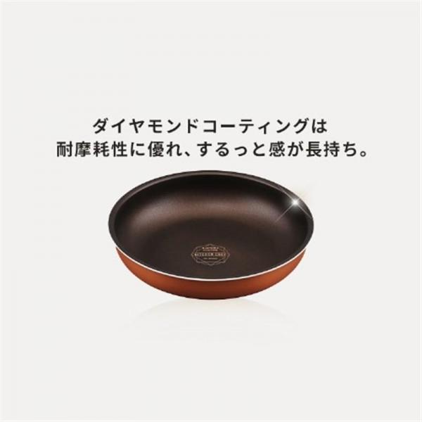 ダイヤモンドコートパン ガス 6点セット PDCG-T6S メタリックバーミリオン