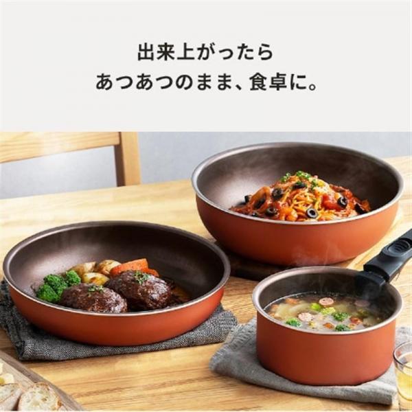 ダイヤモンドコートパン ガス 6点セット PDCG-T6S メタリックバーミリオン