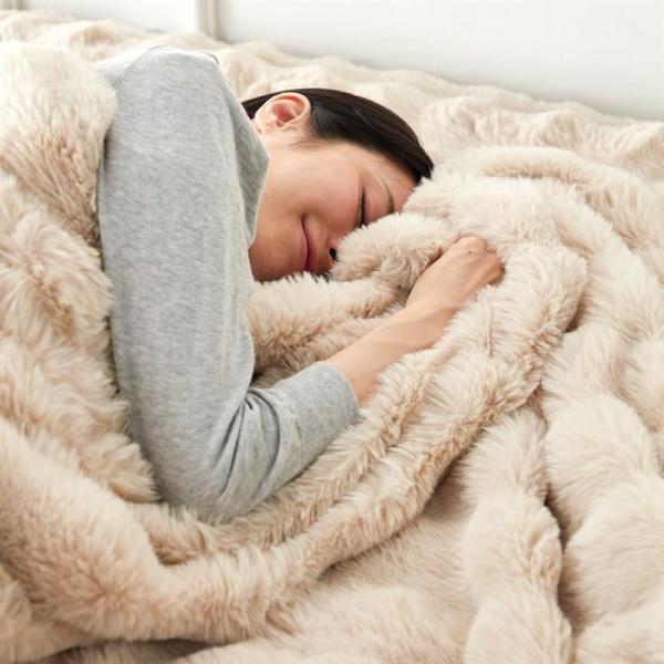 ふわもこ毛布 D ベージュ 5,863円