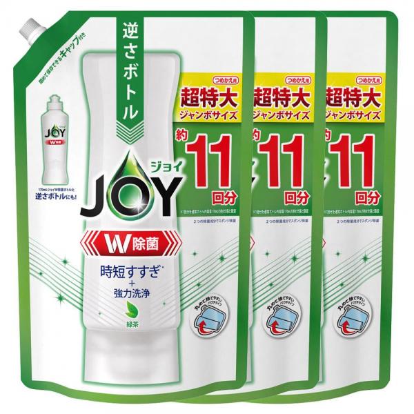 【3個セット】ジョイ 除菌コンパクト緑茶の香り 詰替 1425ml