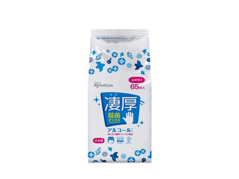  【ポイント還元中】ウェットティッシュ アルコール 厚手 詰替 WTT-65A
