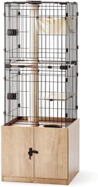 隠れ家キャットランドケージ スリム PKC-600 マットブラウン