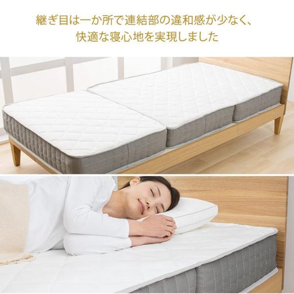 マットレス シングル 三つ折り ポケットコイル 厚さ17cm TCM9-S