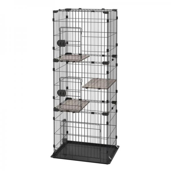 コンパクトキャットケージ3段 CCC-168 ダークグレー