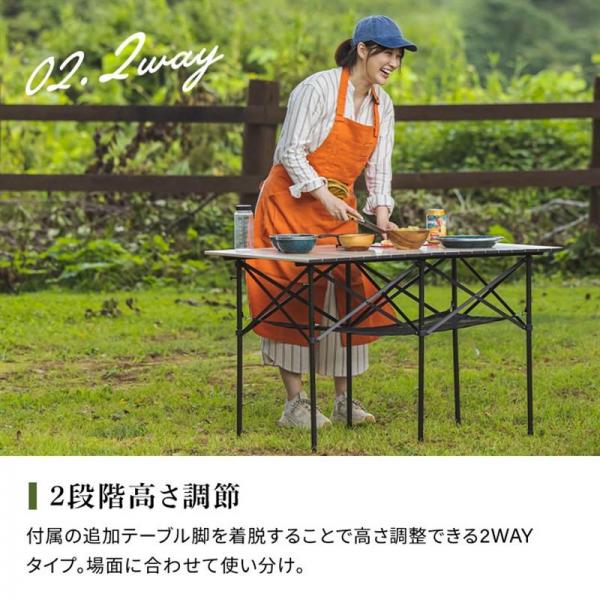 アウトドアテーブル 折りたたみ 幅110cm WGT-1100 ナチュラル