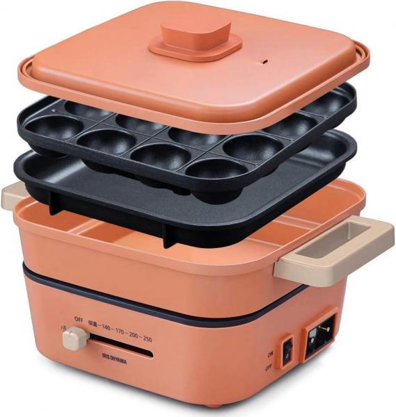 グリル鍋 3枚 IGU-P3-D （深鍋/平面/たこ焼き 16穴）