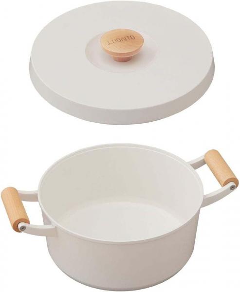 LUONTO 24cm両手無加水鍋 LUO-P24 ホワイト
