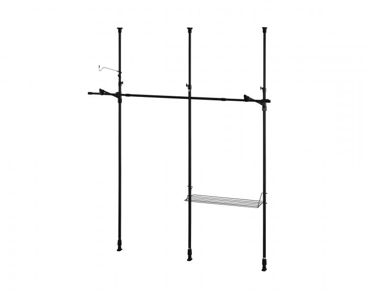 アイリスオーヤマ つっぱり物干し 3本タイプ TPM-3 ブラック