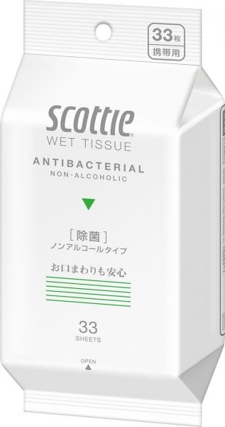  日本製紙クレシア（株） ［24個セット］スコッティ ウェットティッシュ除菌ノンアルコールタイプ 携帯用 33枚