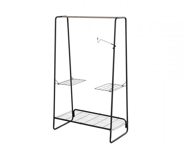 アイリスオーヤマ スタイル物干し W900 HKM-900 ブラック/アッシュグレー