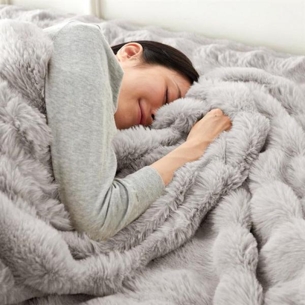 ふわもこ毛布 D ライトグレー 6,142円
