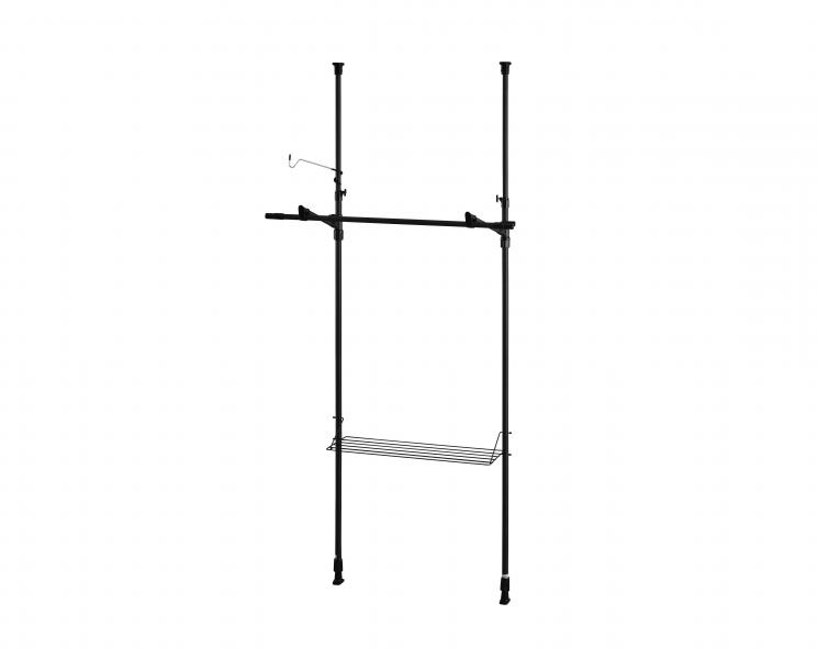 アイリスオーヤマ つっぱり物干し 2本タイプ TPM-2 ブラック